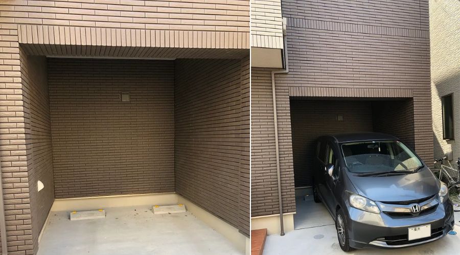 一条工務店のビルトインガレージ