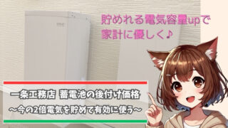 一条工務店の蓄電池の後付け価格を紹介している女性