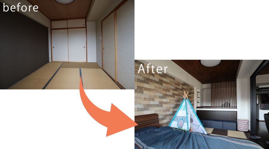 一条工務店の増築(リフォーム)前後写真
