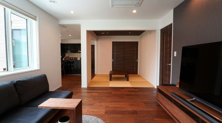 一条工務店のリビングフローリング