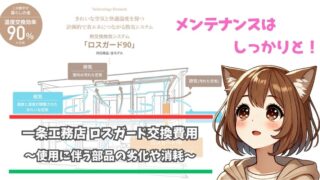 一条工務店のロスガード交換費用について紹介している女性