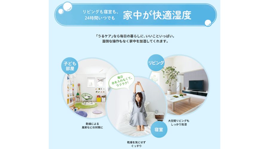一条工務店のうるケアの室内環境