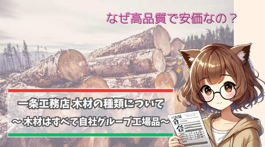 一条工務店の家に使用されている木材の種類について解説
