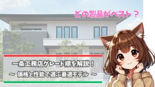 一条工務店の商品のグレードを紹介している女性