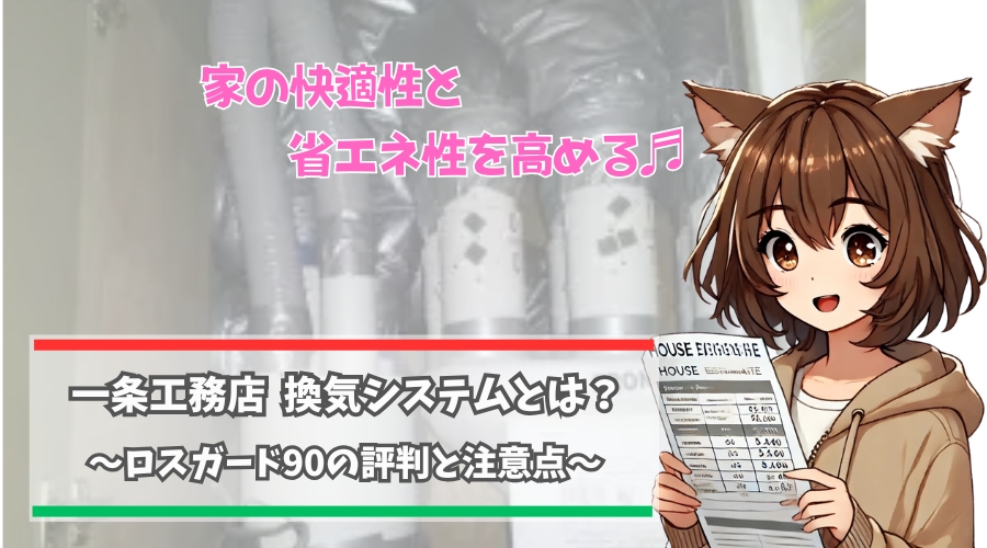 一条工務店の換気システムについて解説している女性