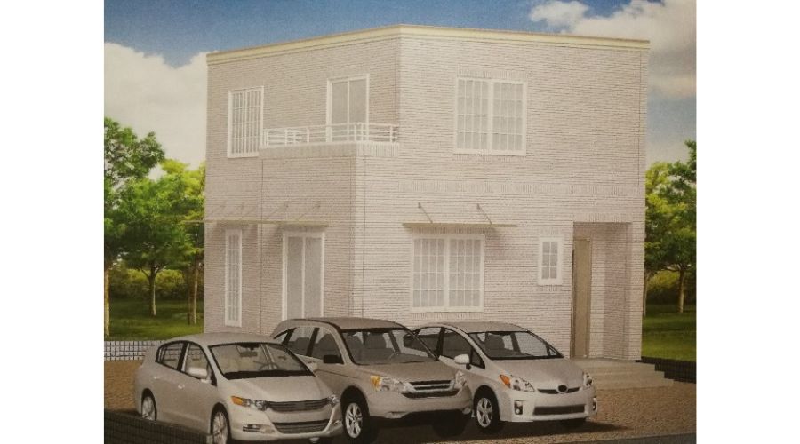 一条工務店2階建てコンパクト住宅の外観