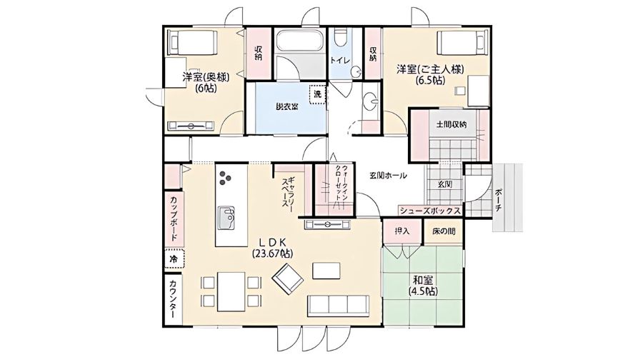 一条工務店平屋の間取り