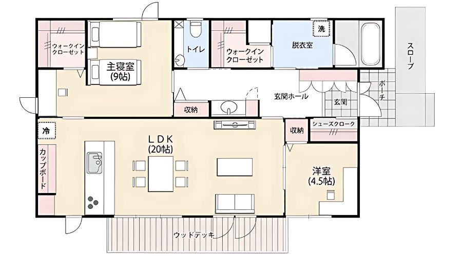 一条工務店平屋の間取り
