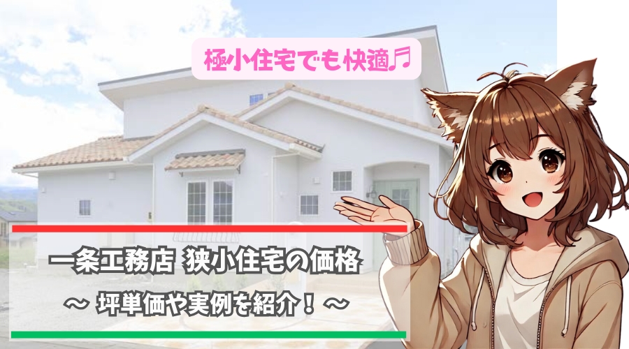 一条工務店の極小住宅の価格について紹介している女性