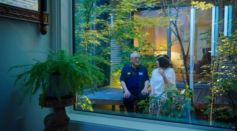 一条工務店の中庭に植栽