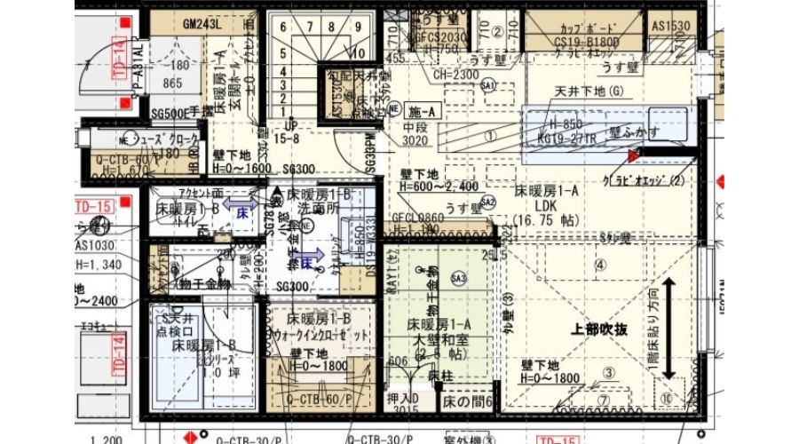 一条工務店の室内ドアの間取り
