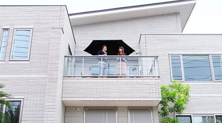一条工務店のホワイト外壁タイル
