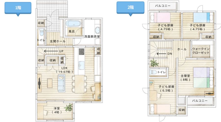 一条工務店の36坪間取り