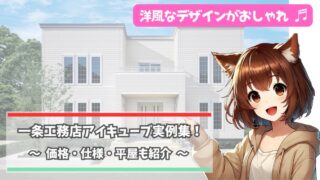 一条工務店のアイキューブの実例について紹介している女性