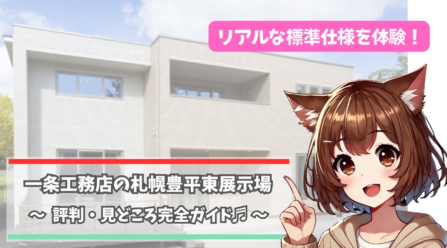 一条工務店の札幌豊平東展示場を紹介している女性