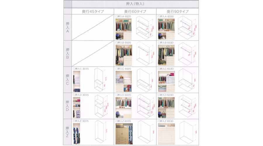 一条工務店の押し入れのカタログ