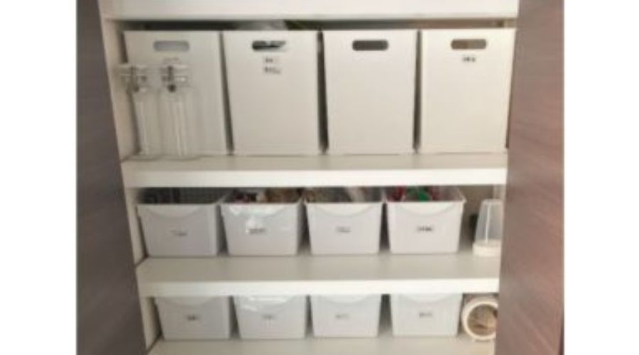 一条工務店の自由棚の収納BOX