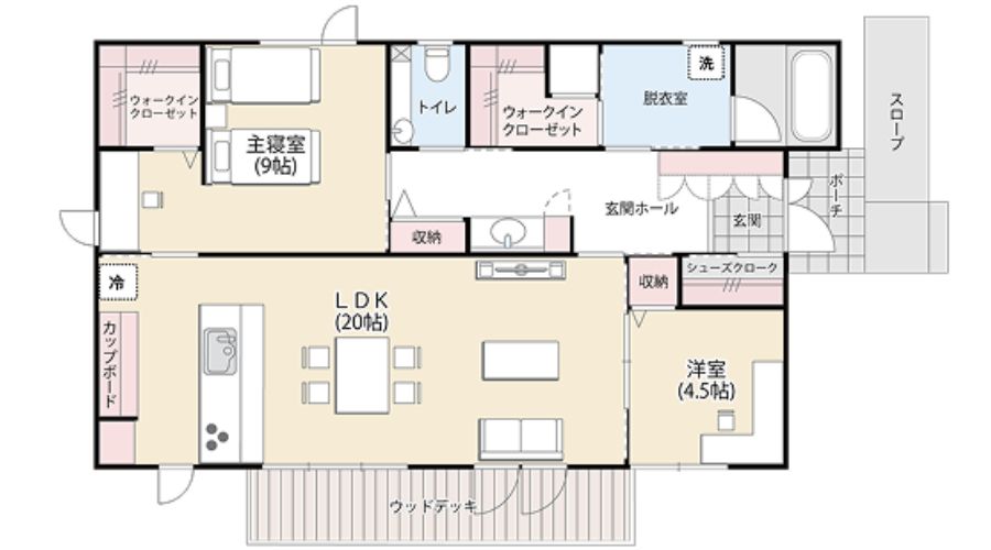 一条工務店の平屋間取り