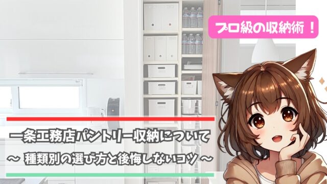 一条工務店のパントリーについて紹介している女性