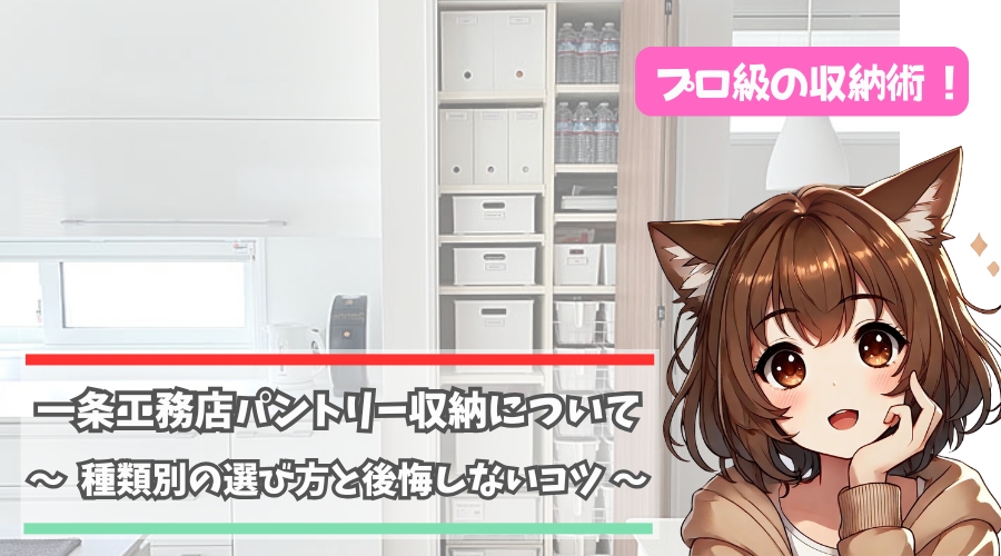 一条工務店のパントリーについて紹介している女性