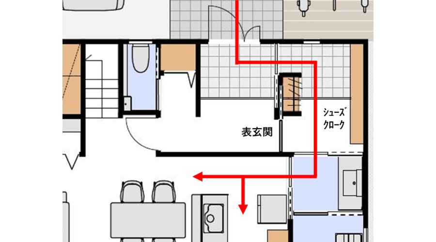 一条工務店のシューズクロークの間取り
