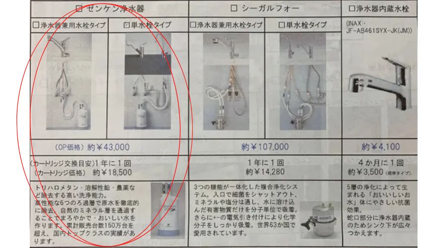 一条工務店の家に設置する浄水器ゼンケン