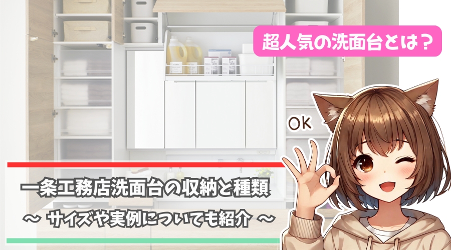 一条工務店洗面台の収納と種類について解説