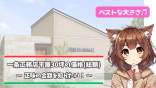 一条工務店30坪の価格（総額）について紹介している女性