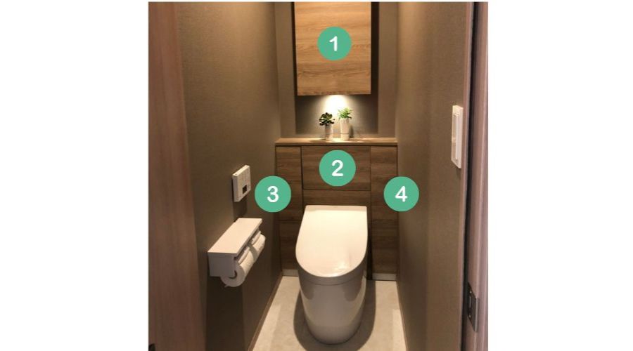 一条工務店のトイレオプション収納