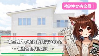 一条工務店の40坪住宅の総額について解説している女性