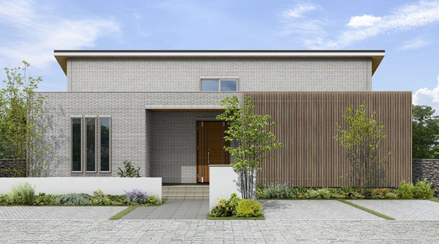 一条工務店の平屋おしゃれな外観