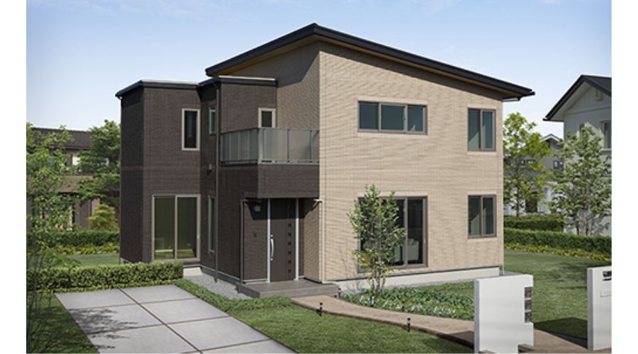 一条工務店のアイスマートの外観と庭