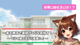 一条工務店の豪邸について紹介している女性