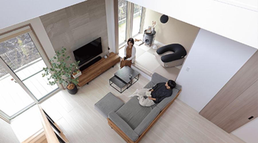 一条工務店の吹き抜け