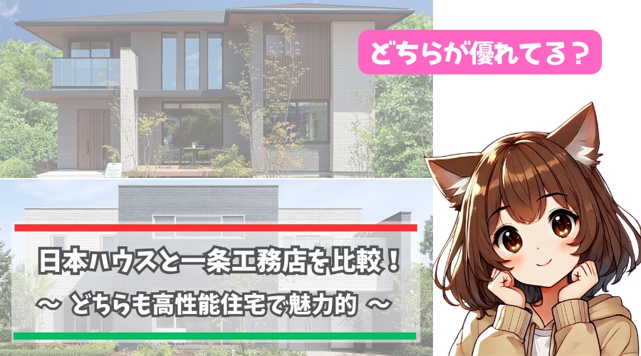 日本ハウスと一条工務店の違いについて解説している女性